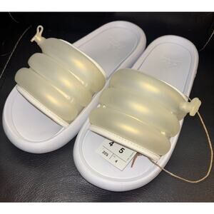 New Adilette Zplaash Slides Women's 5 Men's 4 Inflatable Wonder Beige